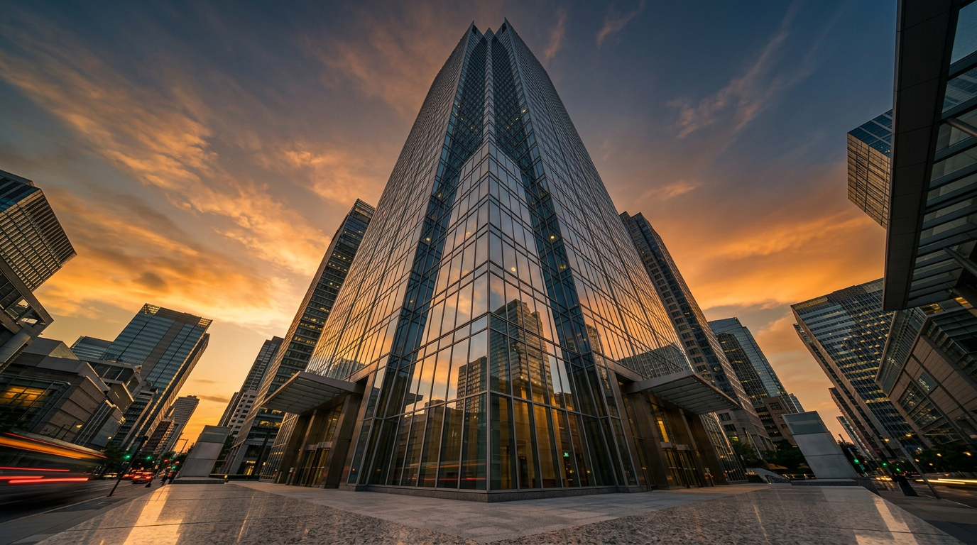 Modern glass office towers at dusk symbolizing the insurance industry—weekly update March 29, 2026