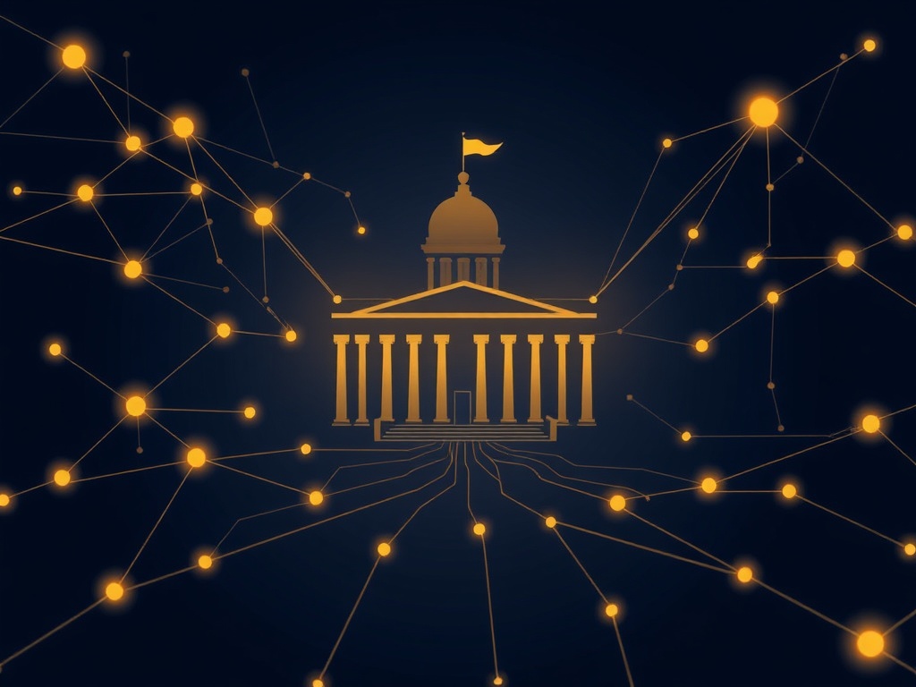 Abstract AI governance and regulatory oversight concept for insurance