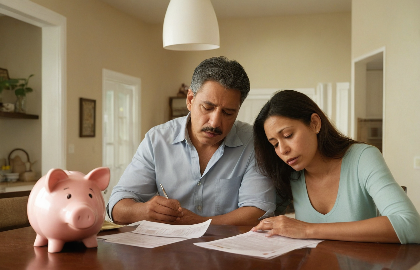 Couple reviewing life insurance paperwork—metaphor for carrier liquidation and uncertainty about recovering policy values (PHL Variable Insurance context), April 12, 2026 update