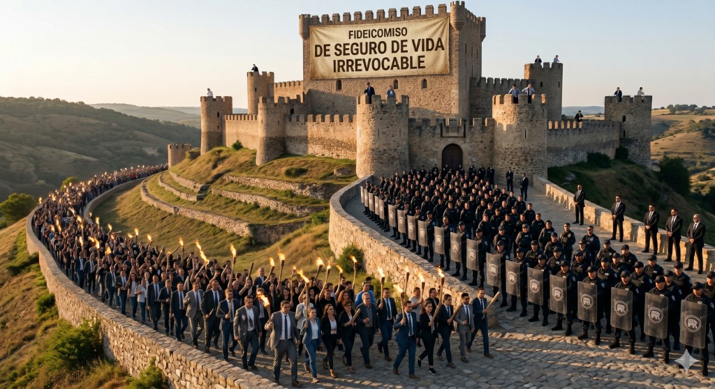 Castle with Irrevocable Life Insurance Trust banner — editorial metaphor on estate tax legislation targeting ILITs, May 2026