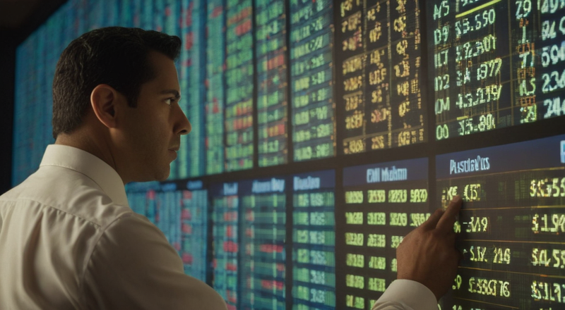 Hispanic financial analyst reviewing bond and portfolio charts—NAIC report on $9.6 trillion in insurer investments