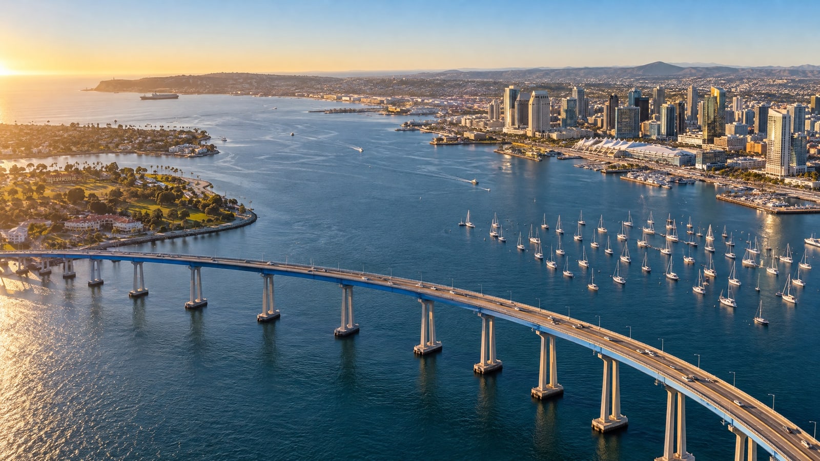 Puente Coronado y la bahía de San Diego
